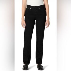 Amazon Essentials High Rise Black Straight Leg Jeans